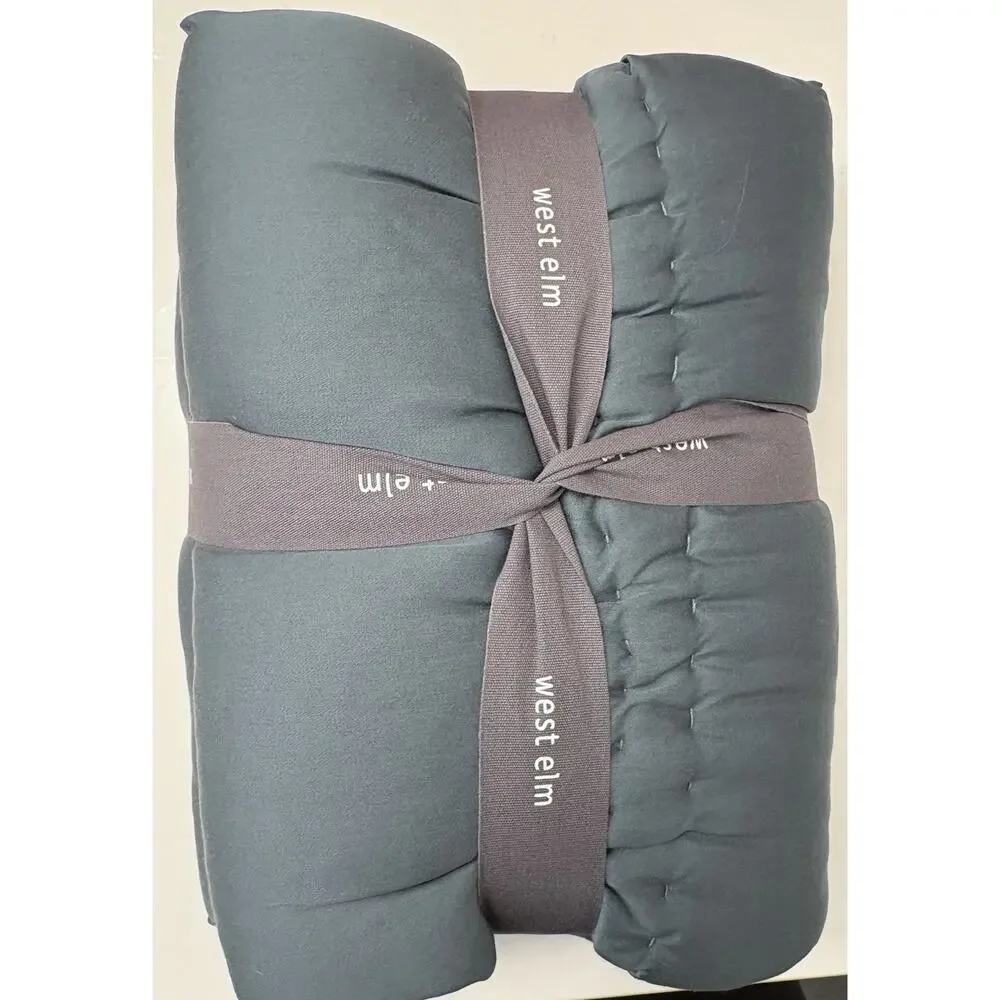 NWT West Elm Green Pillow Sham Standard 26x20 Lyocell- One Sham